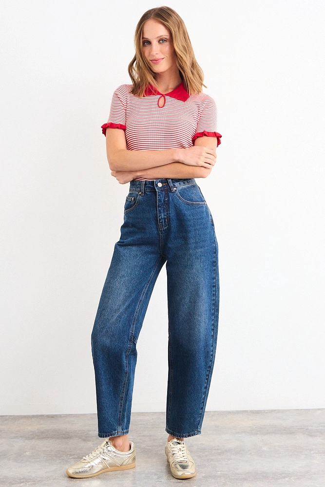 POLERA MANGA CORTA ROJO MUJER IO - 4