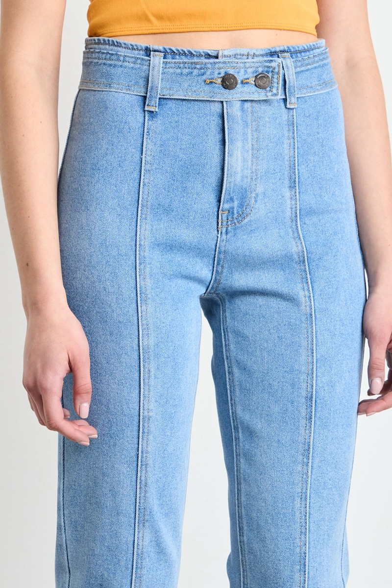 JEANS LISO CELESTE MUJER IO - 2