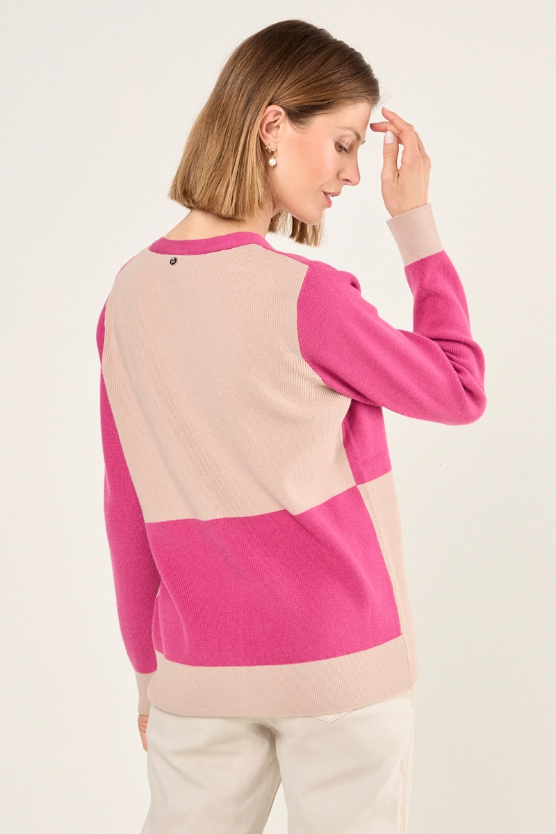 CHALECO FANTASIA BEIGE/ROSADO MUJER MAGRIFFE - 3