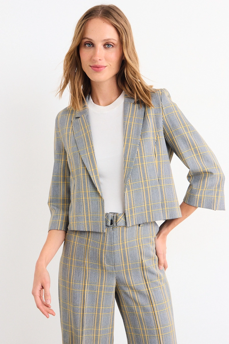 BLAZER FANTASIA GRIS MUJER IO - 1