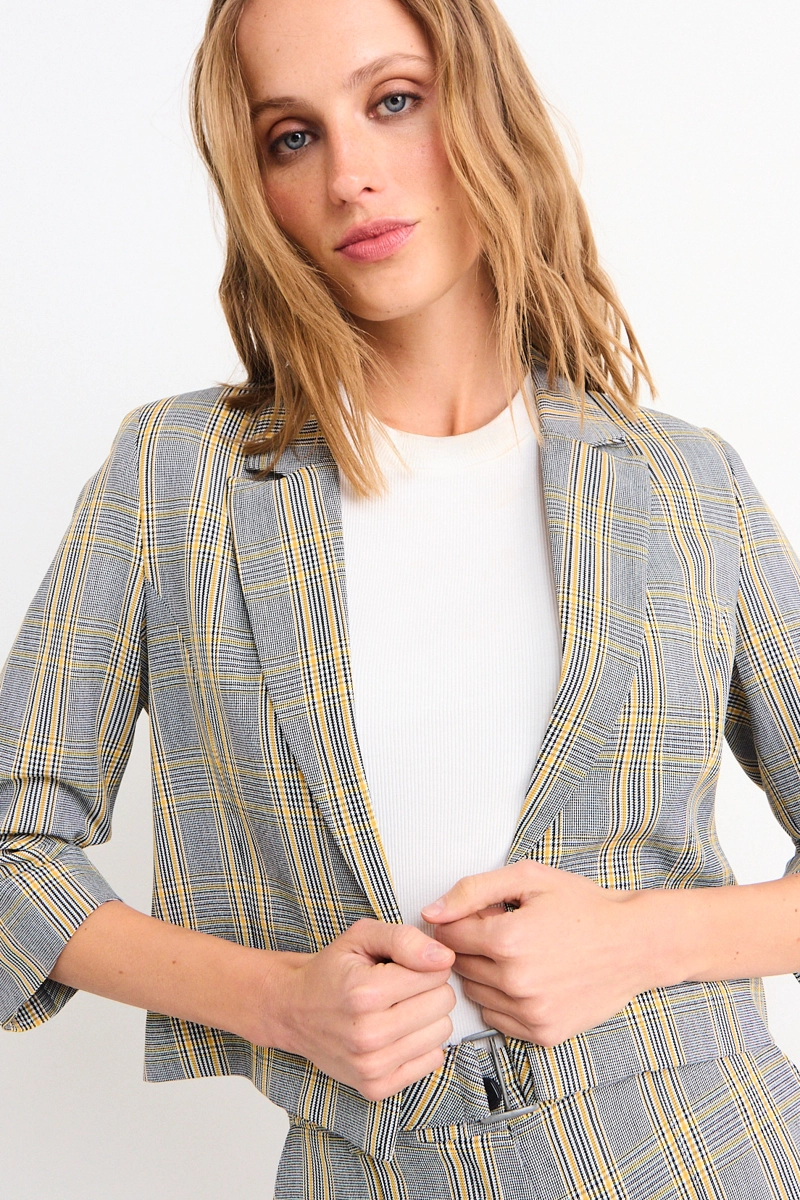 BLAZER FANTASIA GRIS MUJER IO - 2