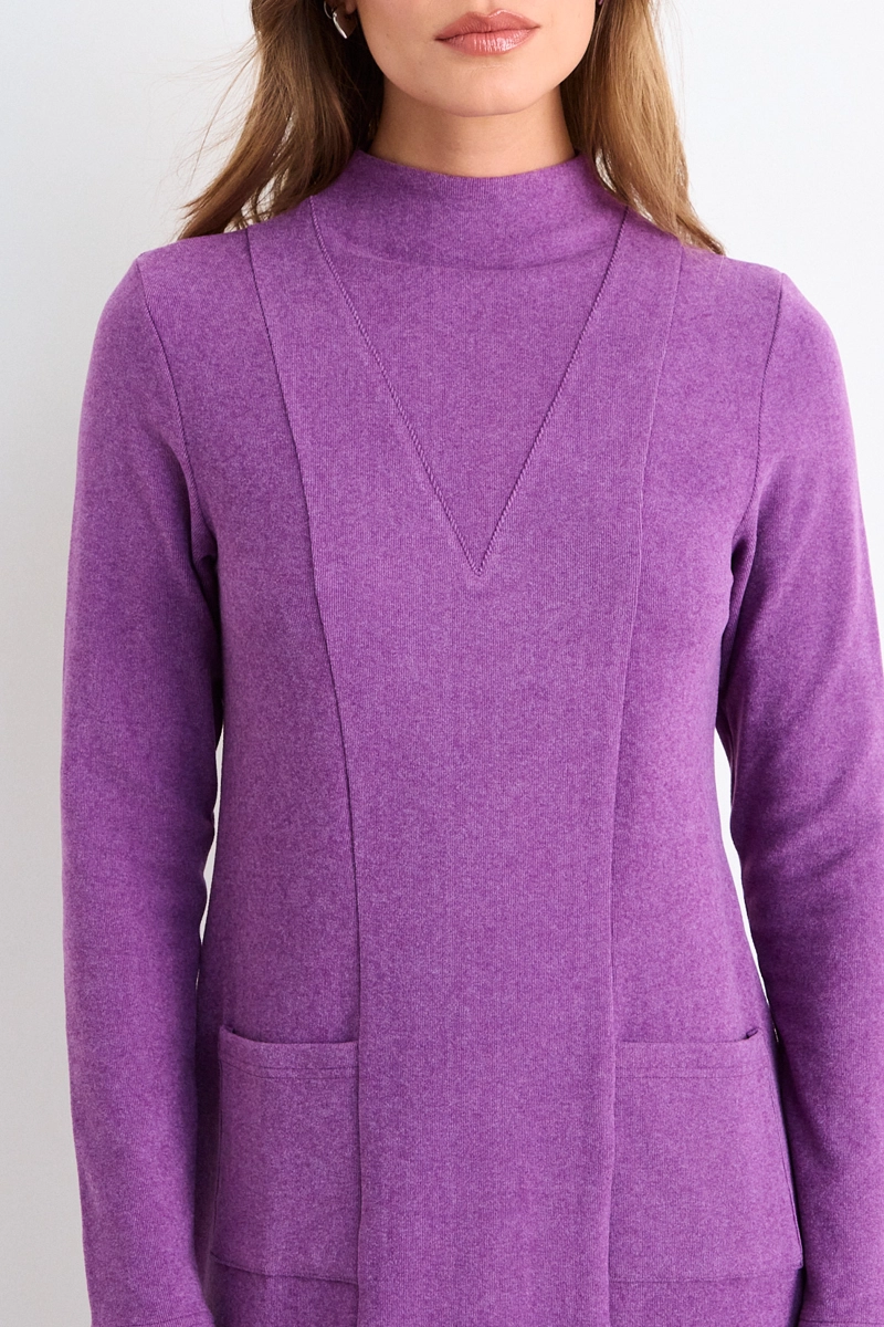 VESTIDO LISO MORADO MUJER IO - 2