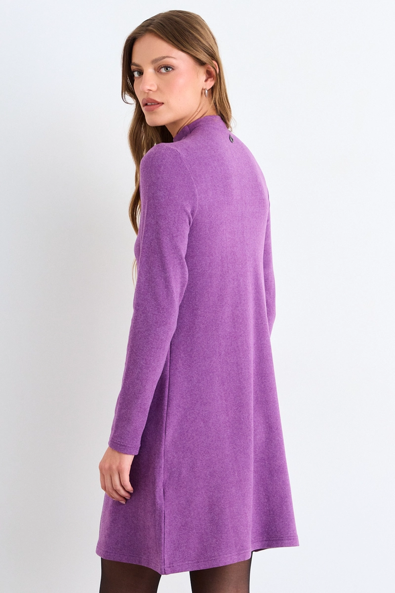 VESTIDO LISO MORADO MUJER IO - 3