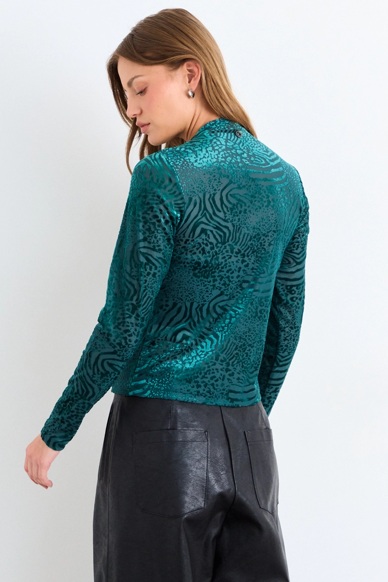 POLERA FANTASIA TURQUESA MUJER IO - 3