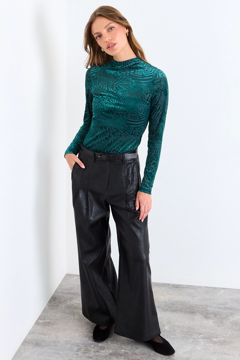 POLERA FANTASIA TURQUESA MUJER IO - 4