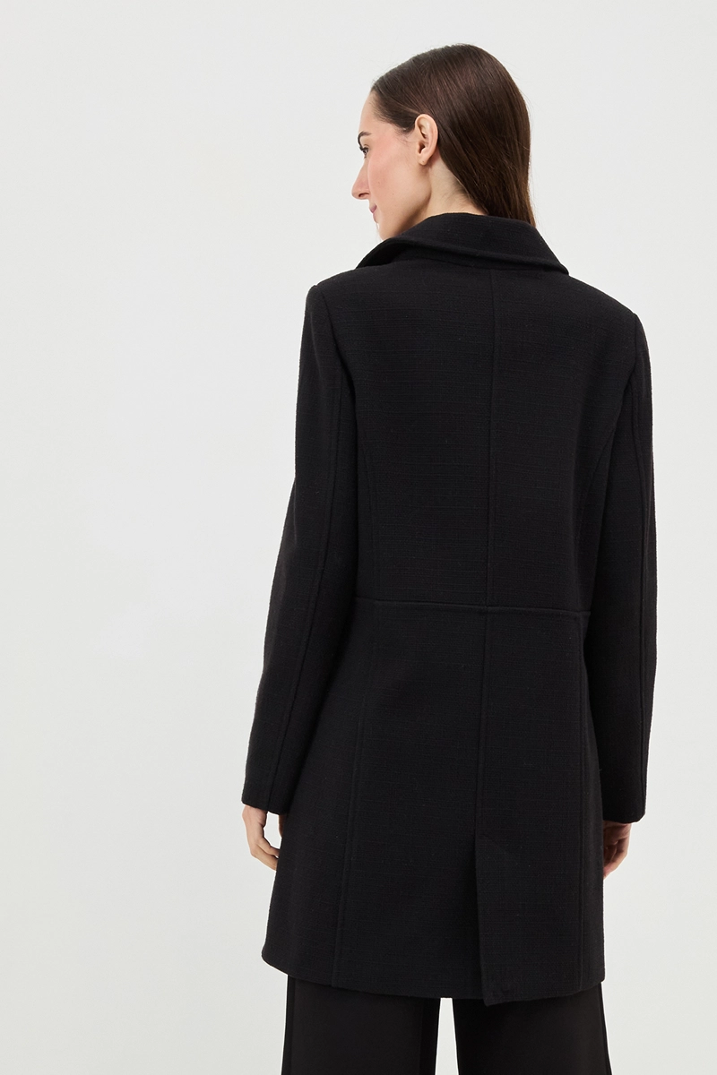 CHAQUETON LISO NEGRO MUJER IO - 3