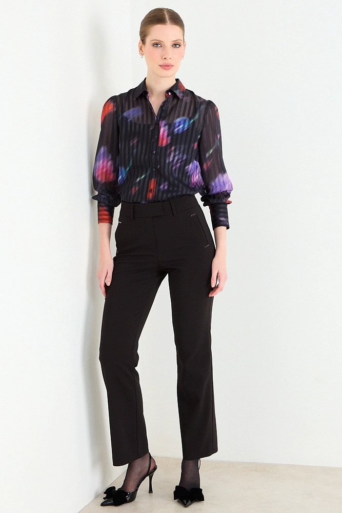 BLUSA CAMISERA FANTASIA CAFE  MUJER ASH - 4