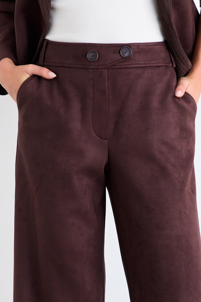 PANTALON LISO CAFE MUJER IO - 3