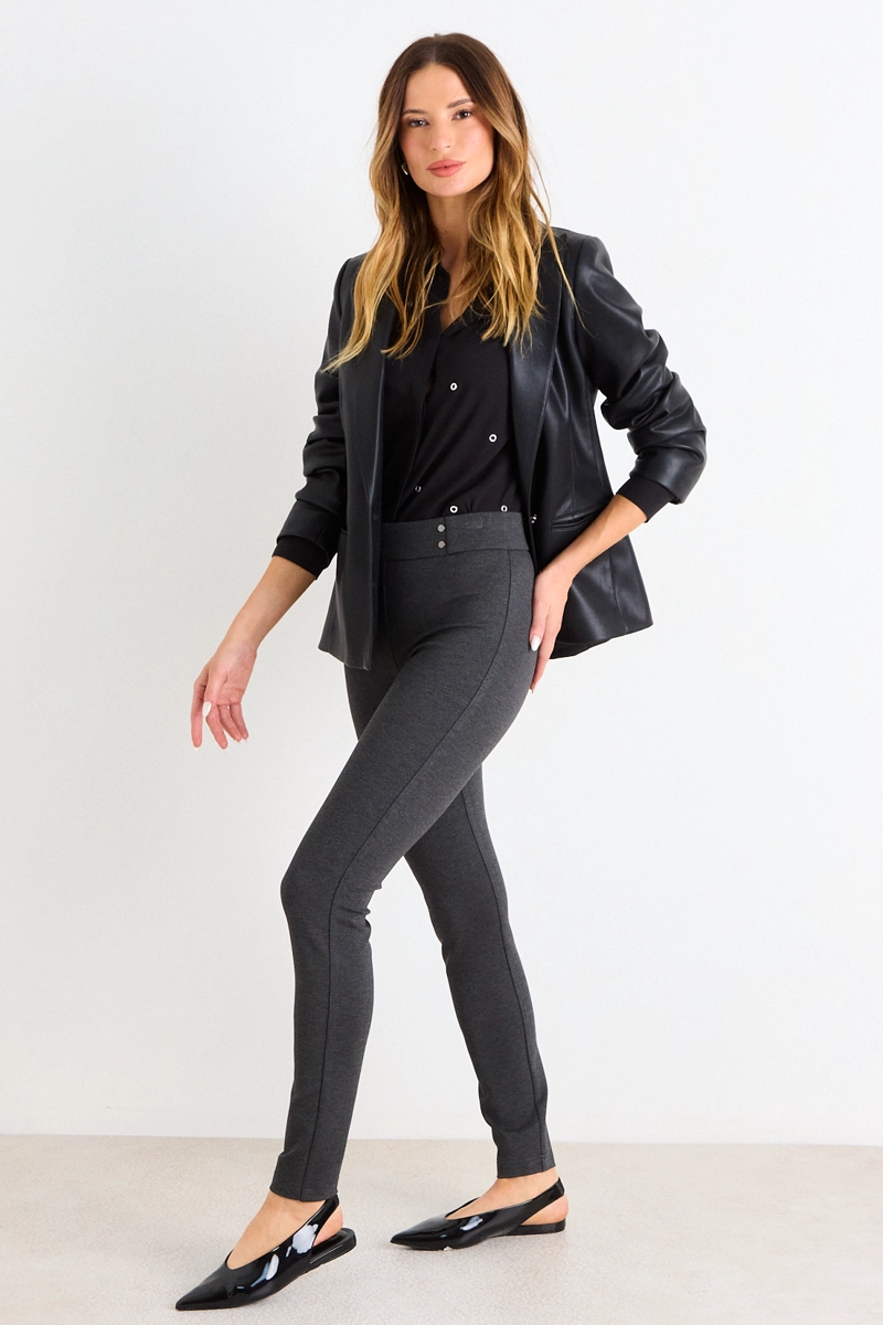 CALZA LISA GRIS MUJER ASH - 5