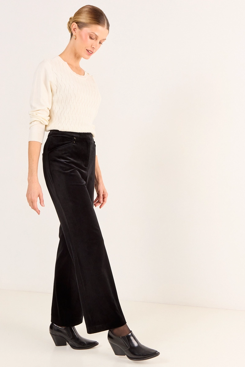 PANTALON LISO NEGRO MUJER MAGRIFFE - 5
