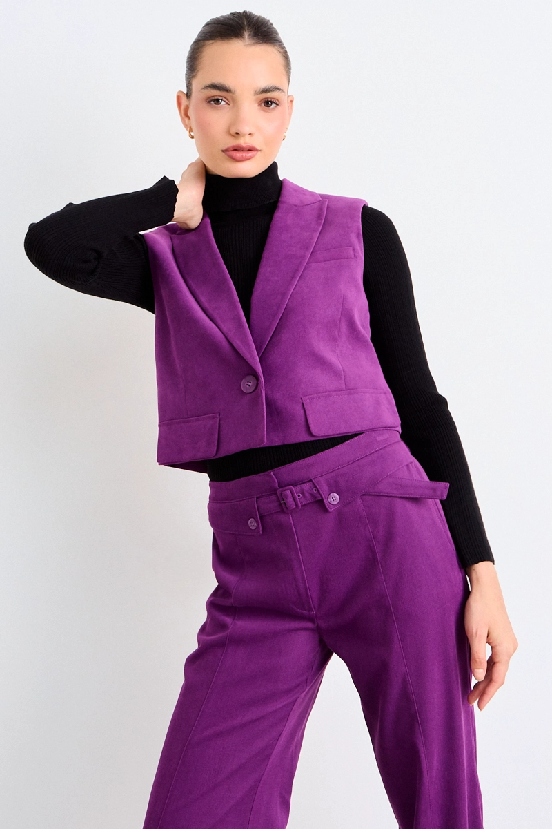 GILET LISO MORADO MUJER IO - 2