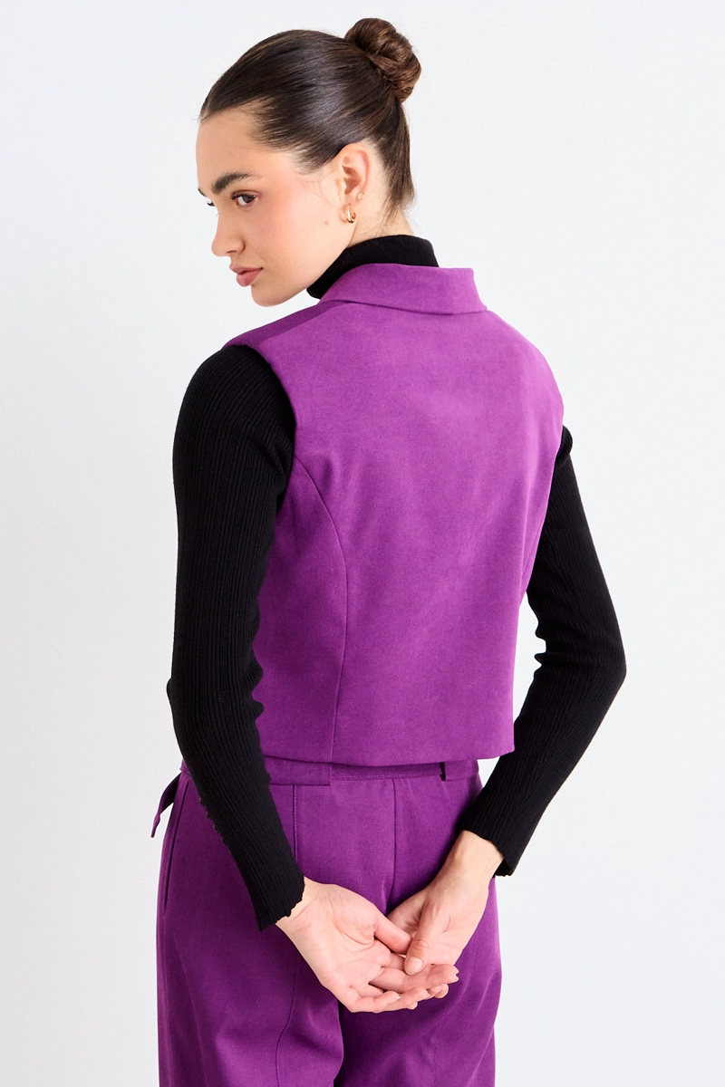 GILET LISO MORADO MUJER IO - 3