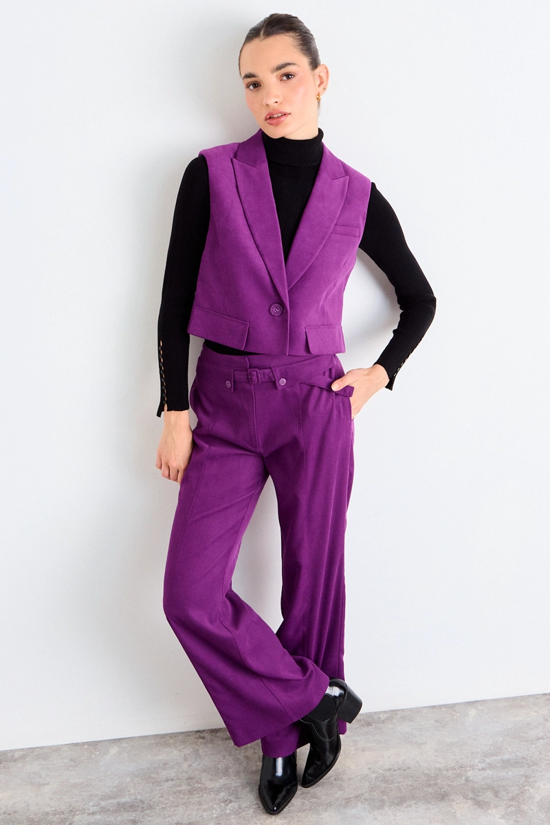 GILET LISO MORADO MUJER IO - 4