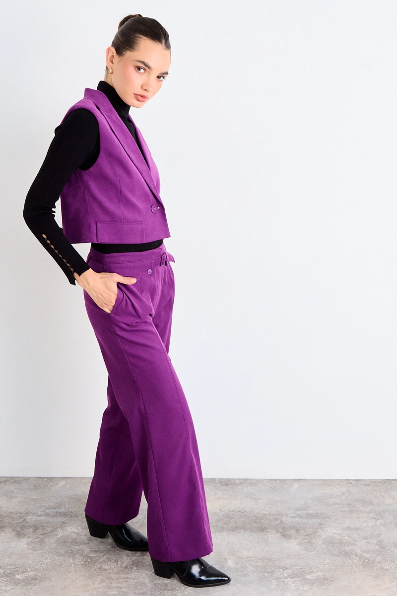 GILET LISO MORADO MUJER IO - 5