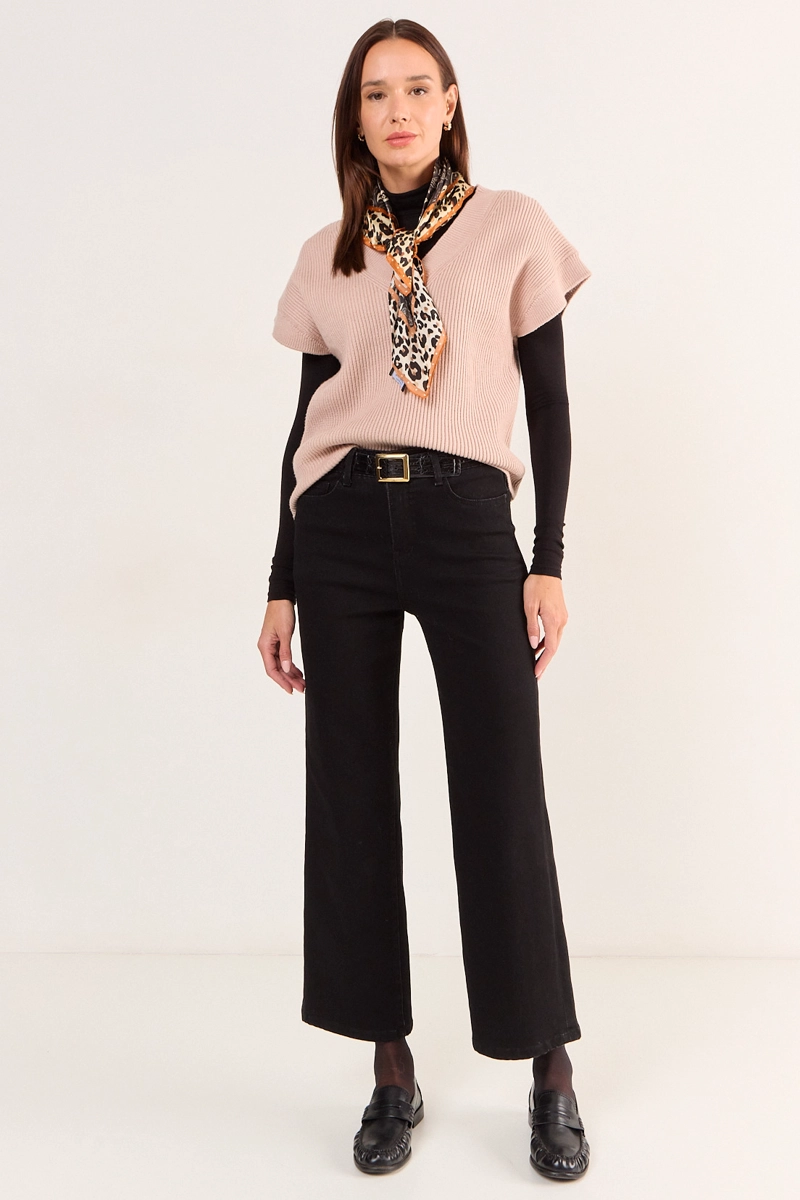 SWEATER LISO BEIGE MUJER MAGRIFFE - 4