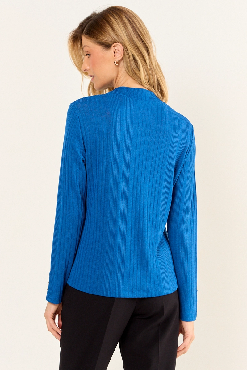 POLERA LISA AZUL MUJER MAGRIFFE - 3