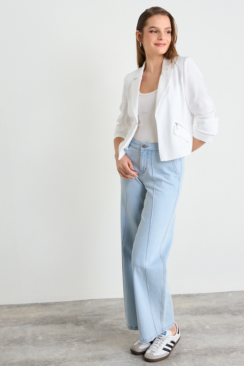 BLAZER LISO CRUDO MUJER IO - 5