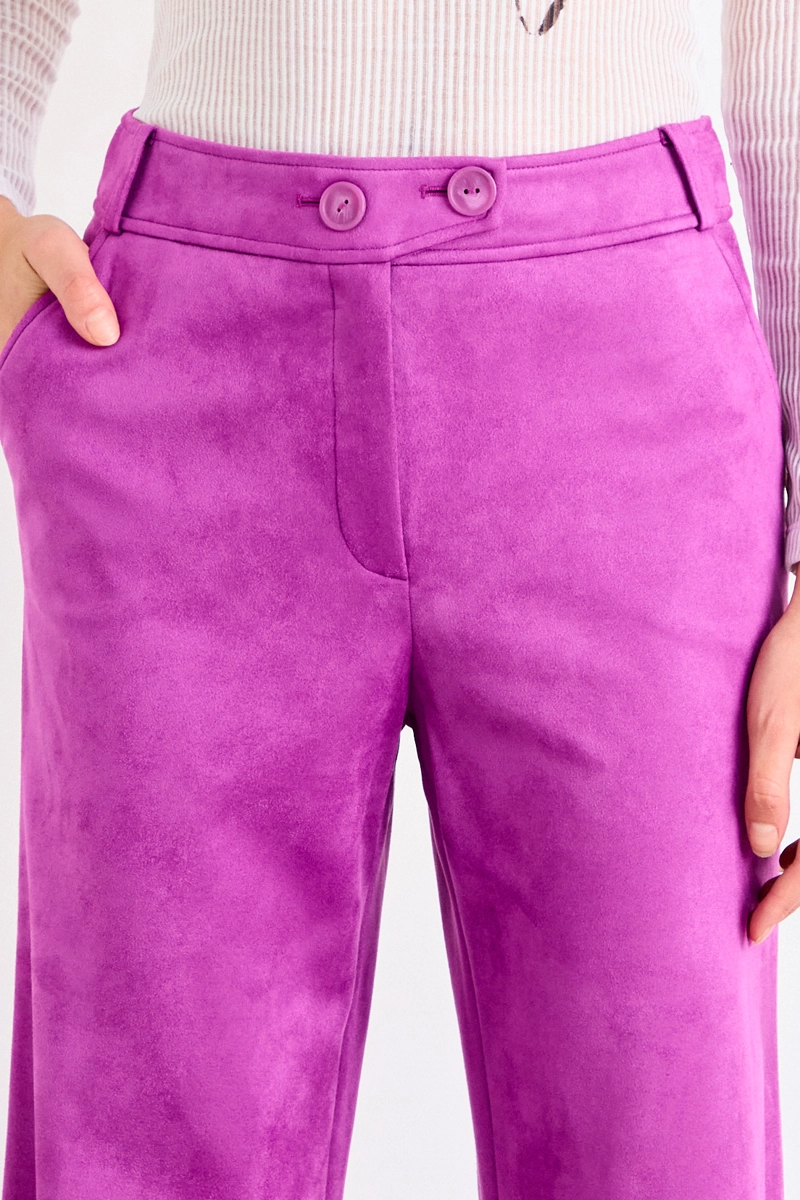 PANTALON LISO FUCSIA MUJER IO - 2