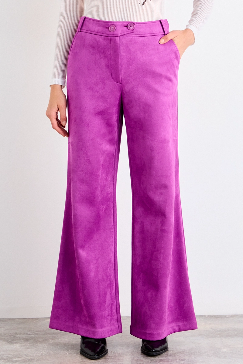 PANTALON LISO FUCSIA MUJER IO - 3