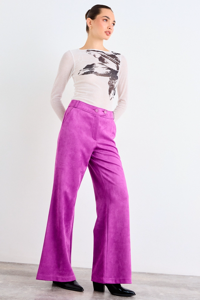 PANTALON LISO FUCSIA MUJER IO - 5