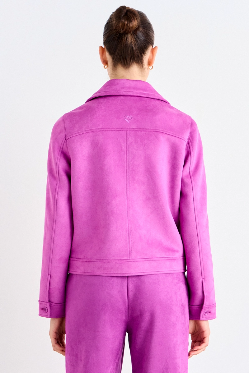 CASACA LISA FUCSIA MUJER IO - 3
