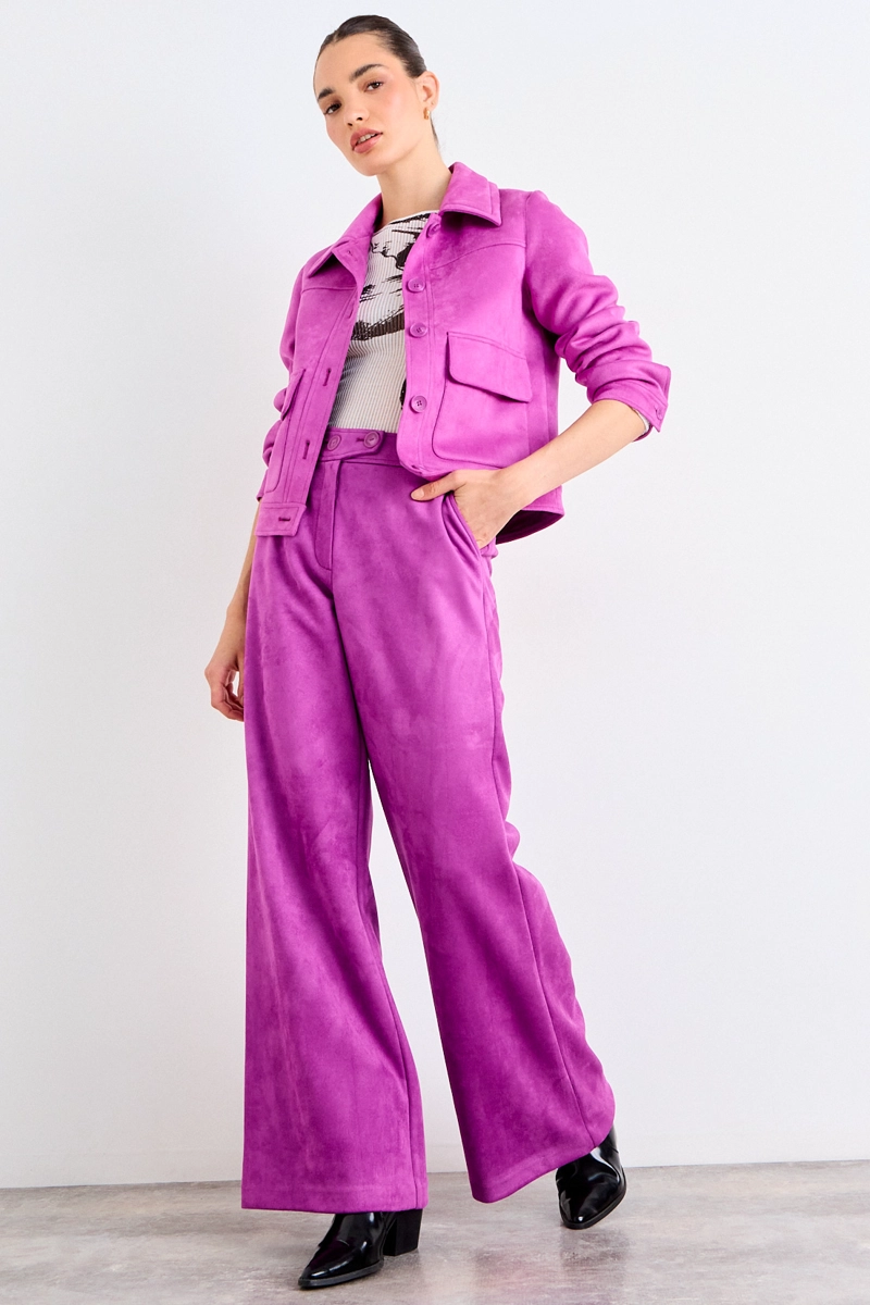 CASACA LISA FUCSIA MUJER IO - 4