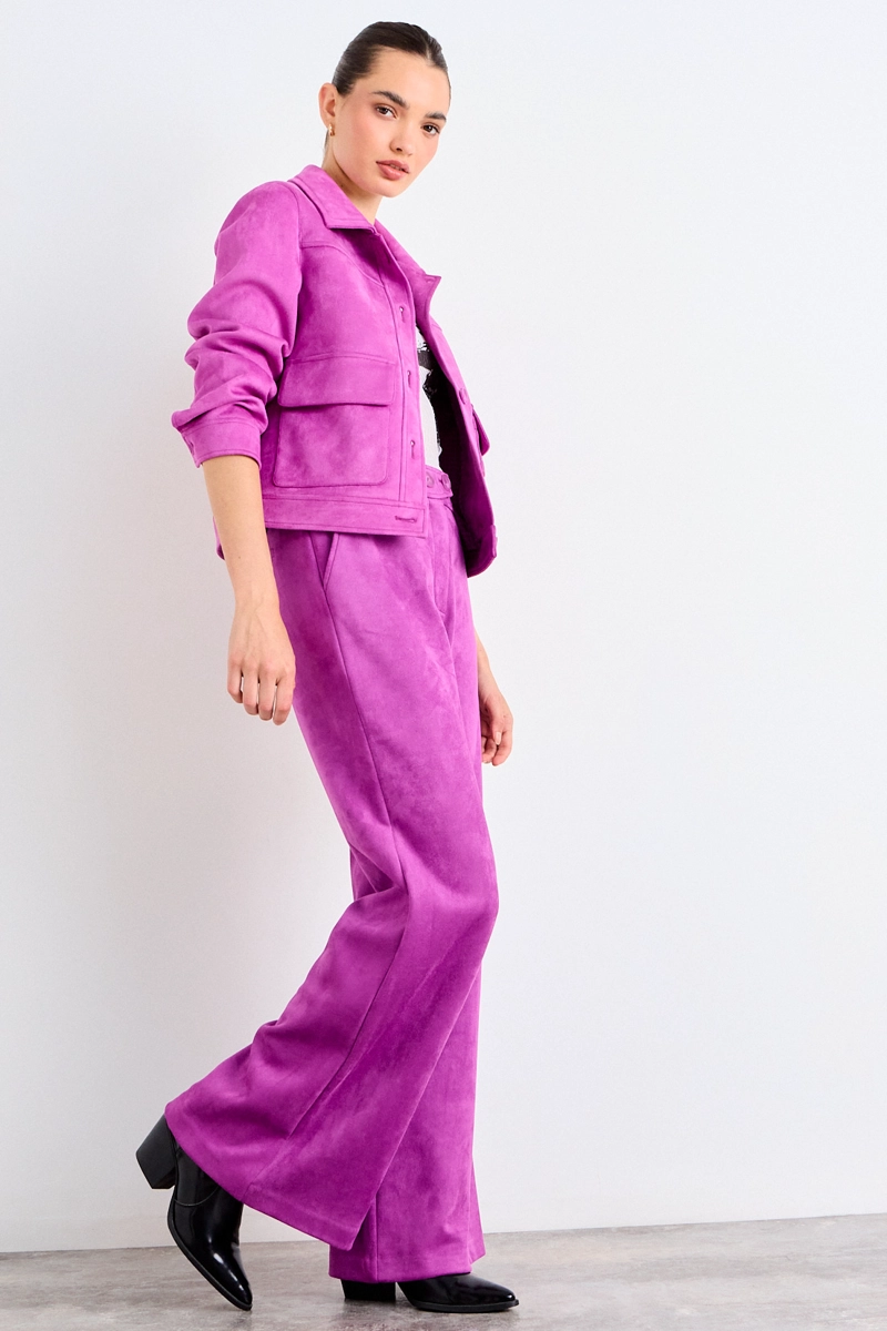 CASACA LISA FUCSIA MUJER IO - 5