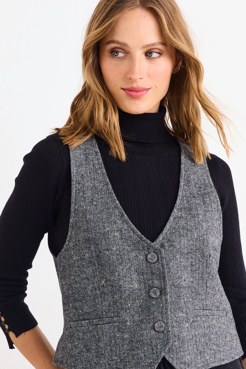 GILET FANTASIA GRIS MUJER IO - 1