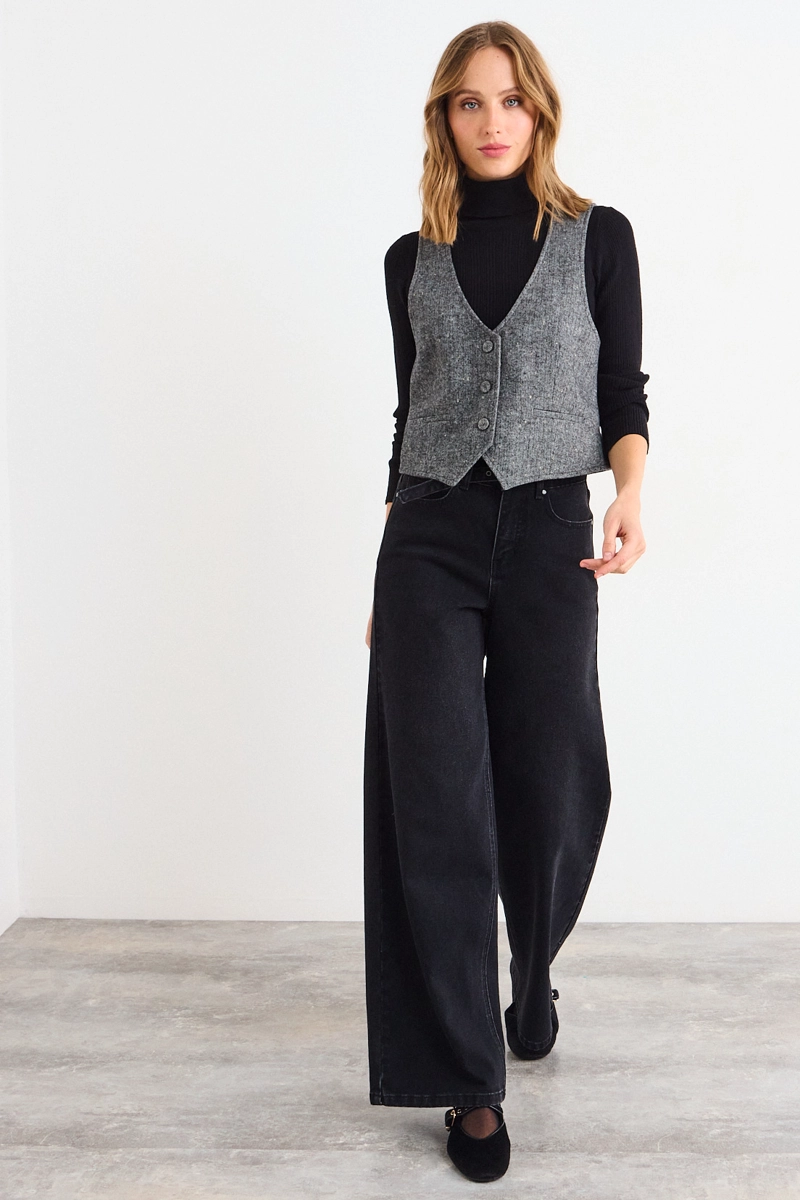 GILET FANTASIA GRIS MUJER IO - 5