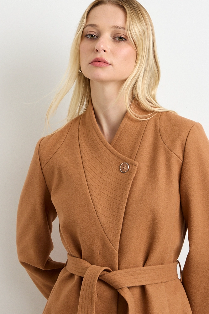 CHAQUETON LISO CAFE  MUJER ASH - 2