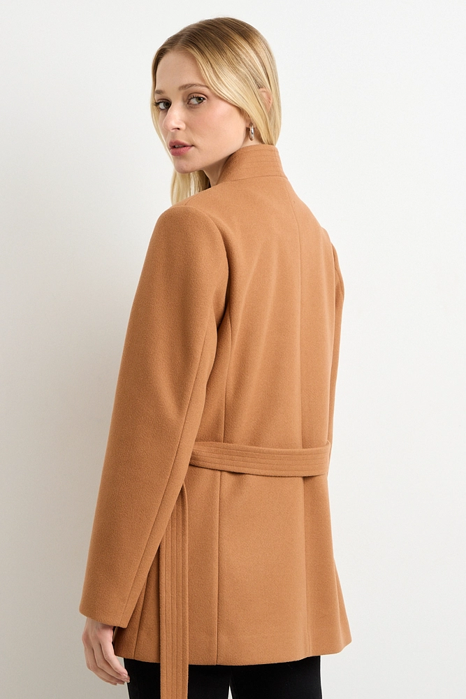 CHAQUETON LISO CAFE  MUJER ASH - 3