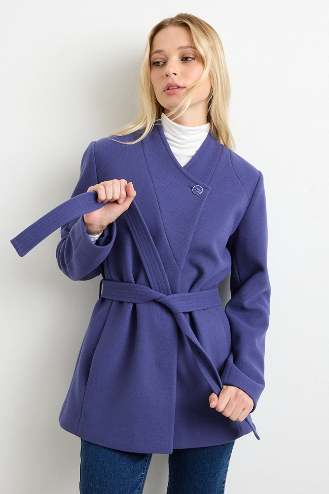 CHAQUETON LISO AZUL MUJER ASH - 1
