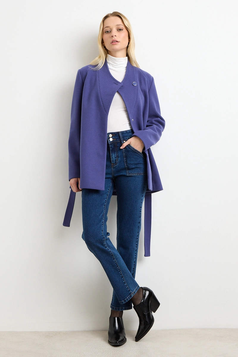 CHAQUETON LISO AZUL MUJER ASH - 4