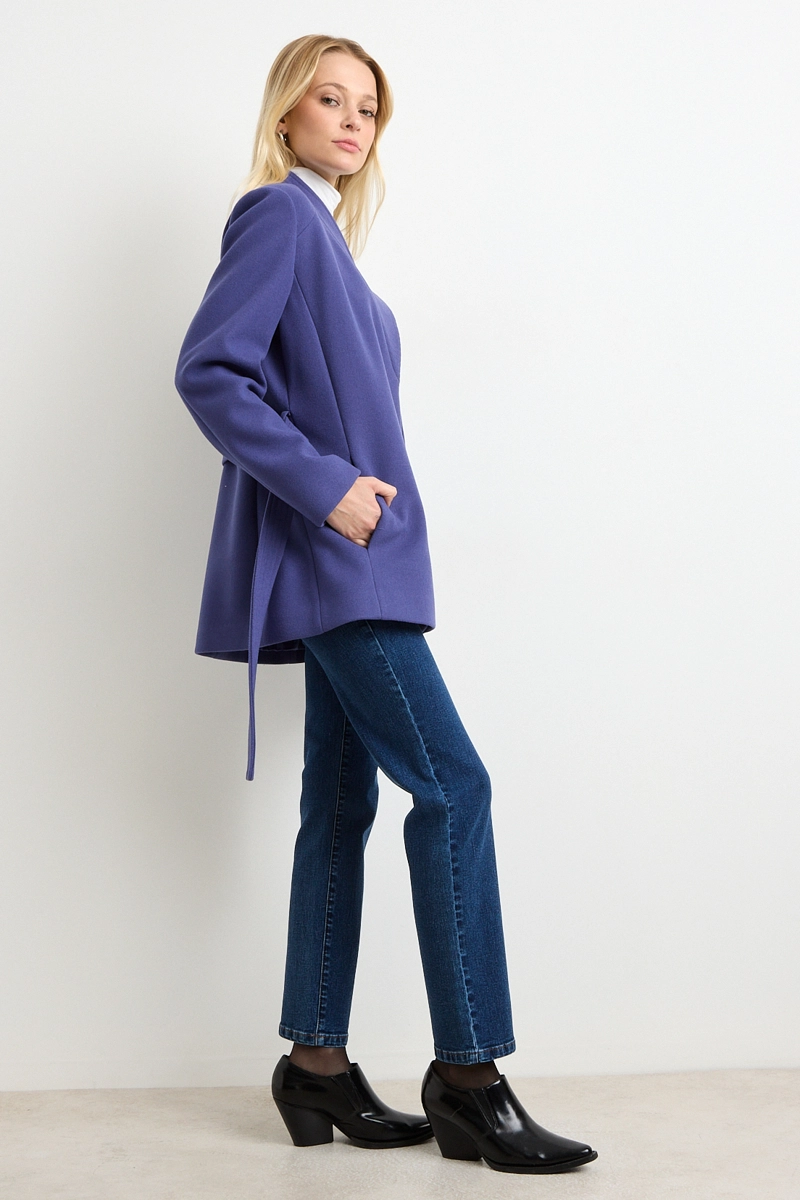 CHAQUETON LISO AZUL MUJER ASH - 5