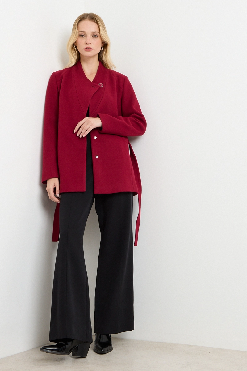 CHAQUETON LISO BURDEOS MUJER ASH - 4