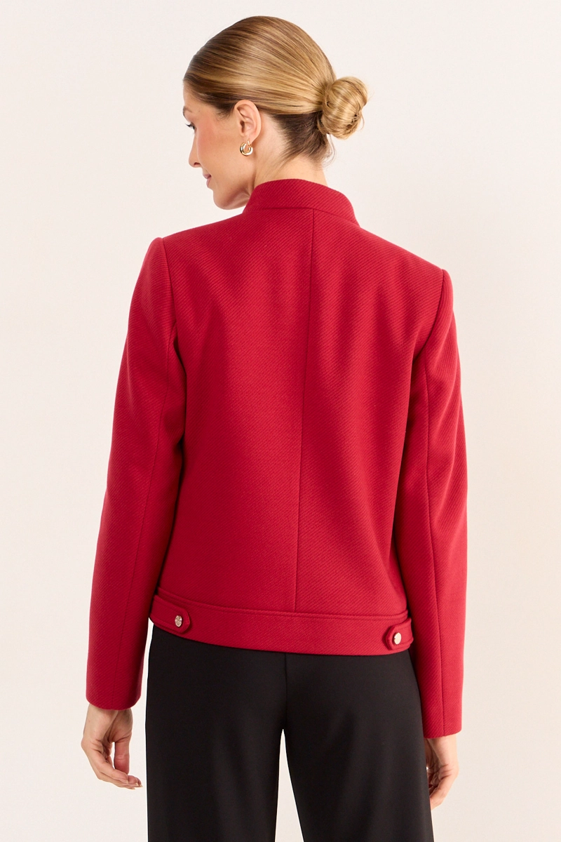 CHAQUETA MUFLON CUELLO MAO ROJO MUJER MAGRIFFE - 3