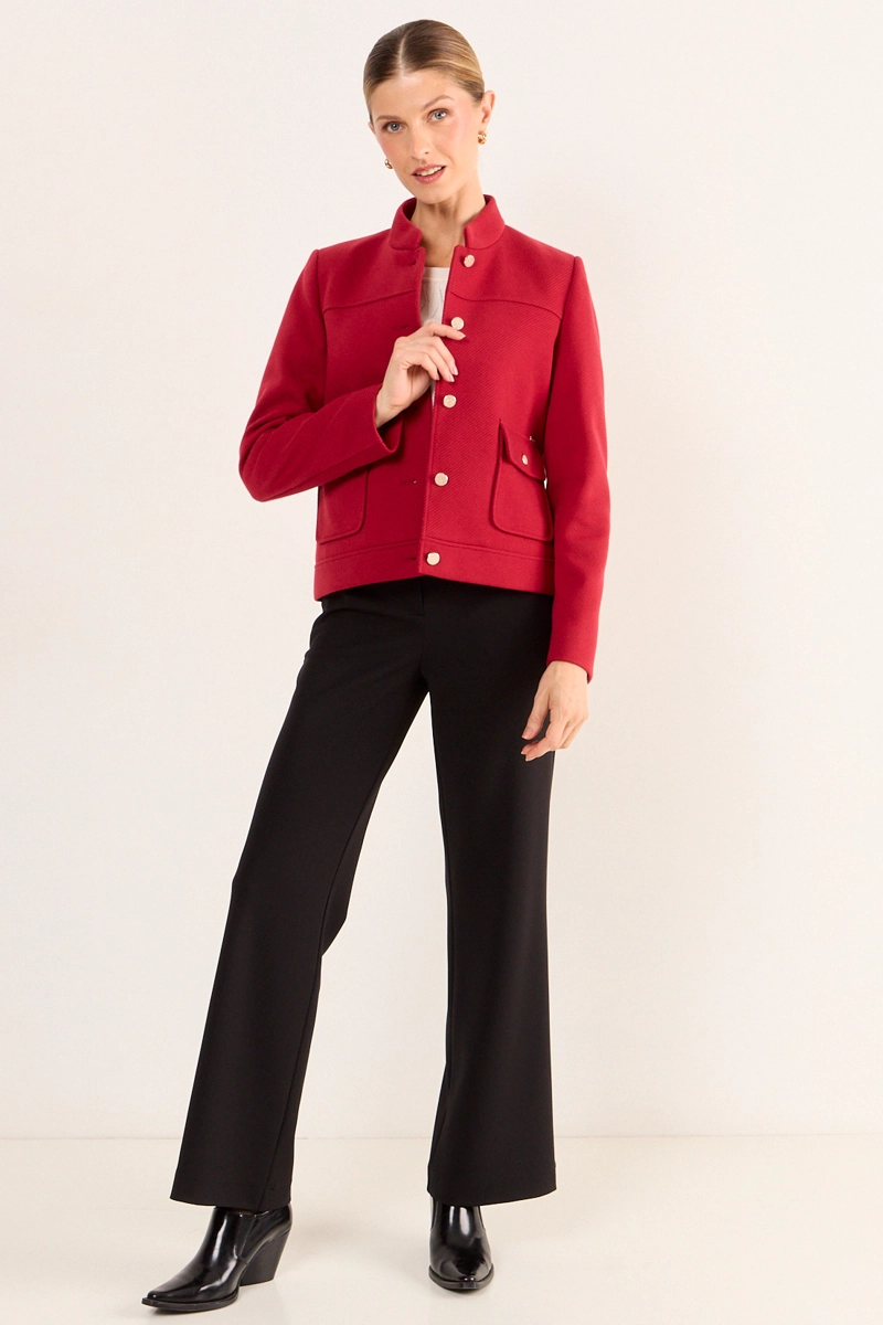 CHAQUETA MUFLON CUELLO MAO ROJO MUJER MAGRIFFE - 4