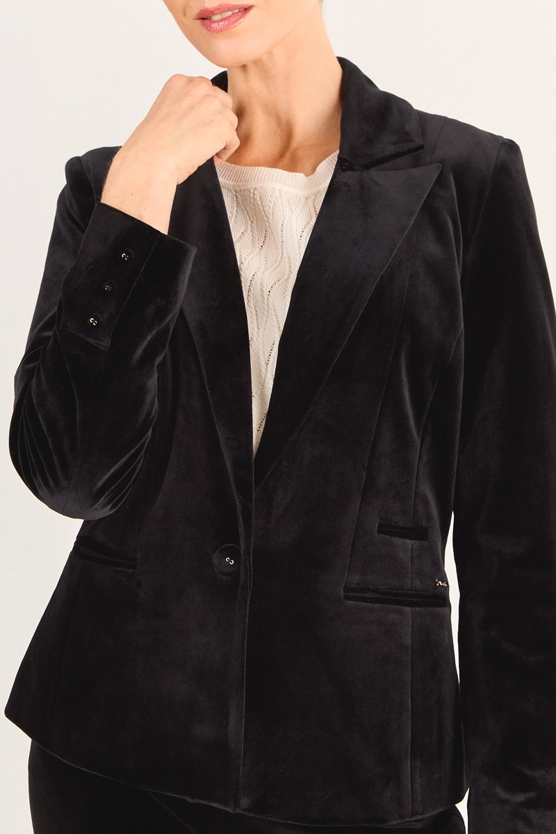 BLAZER LISO NEGRO MUJER MAGRIFFE - 3