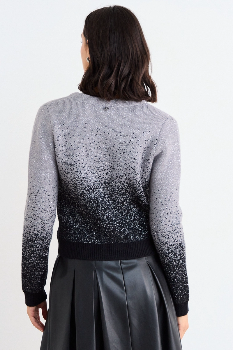 CARDIGAN LUREX DEGRADE NEGRO MUJER IO - 4