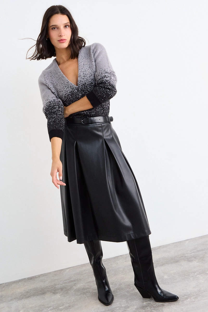 CARDIGAN LUREX DEGRADE NEGRO MUJER IO - 5