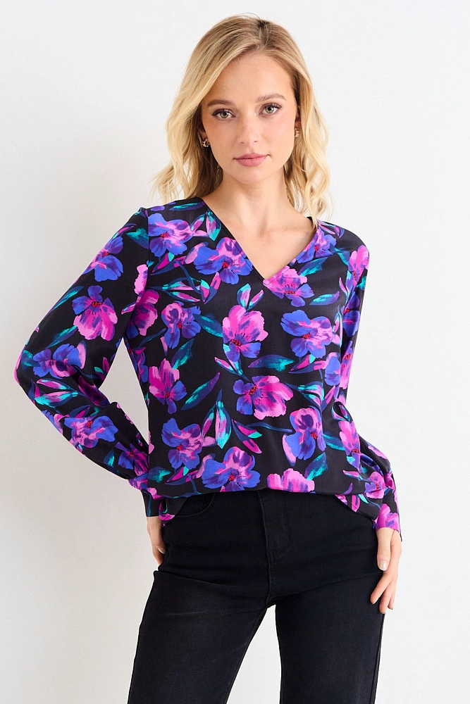 BLUSA ESTAMPADA NEGRA MUJER ASH - 2