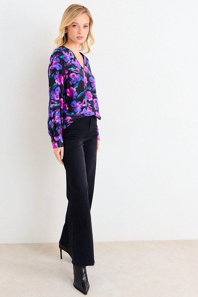 BLUSA ESTAMPADA NEGRA MUJER ASH - 5