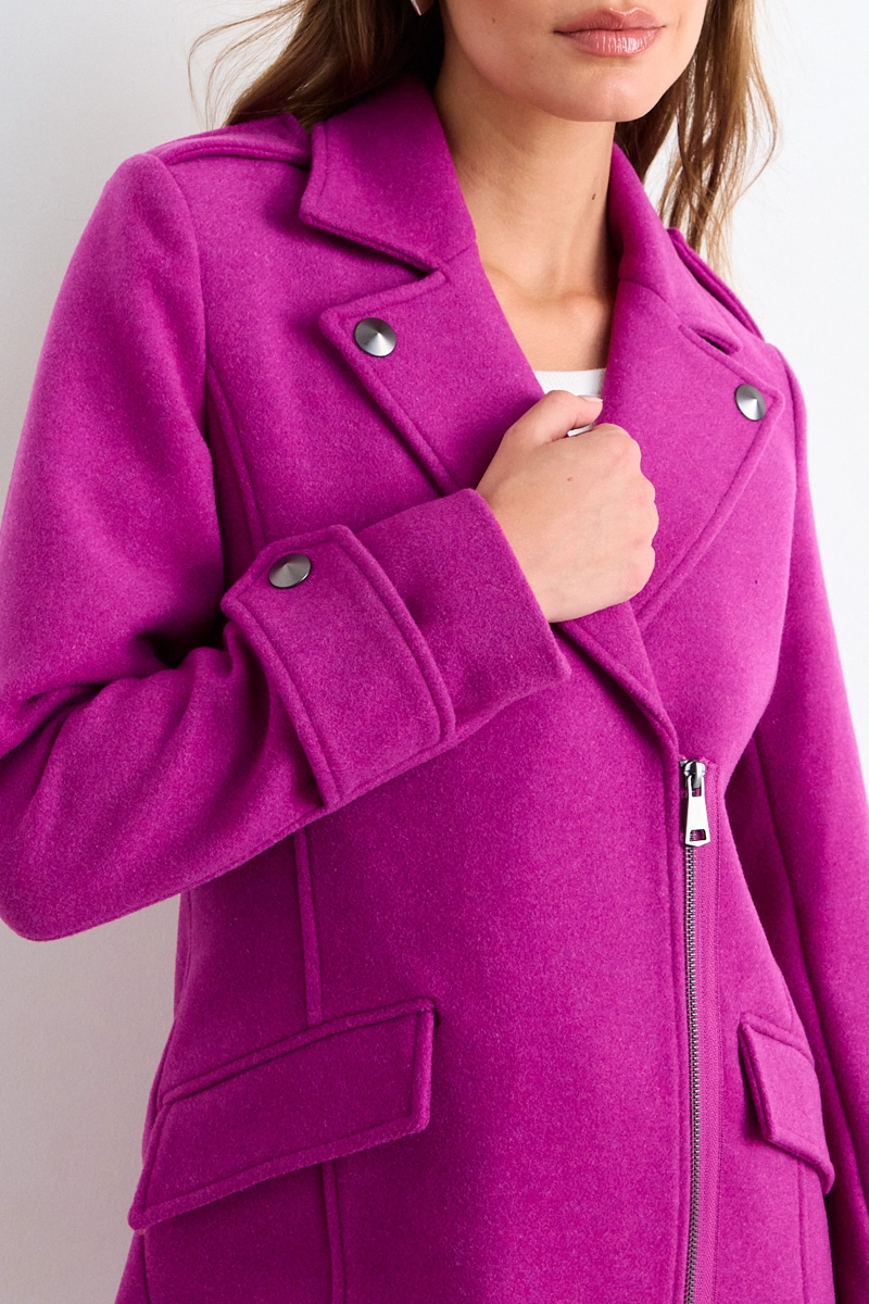 CHAQUETON LISO FUCSIA MUJER IO - 2