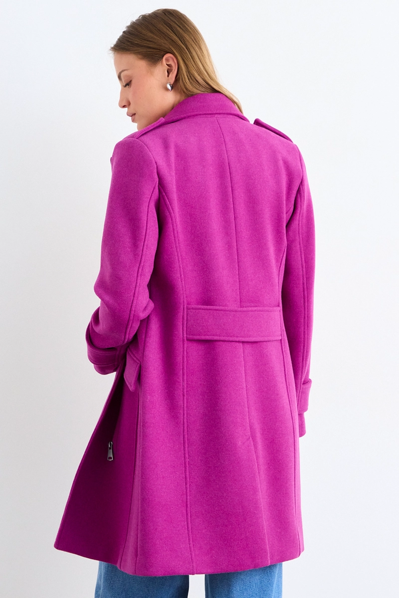 CHAQUETON LISO FUCSIA MUJER IO - 3