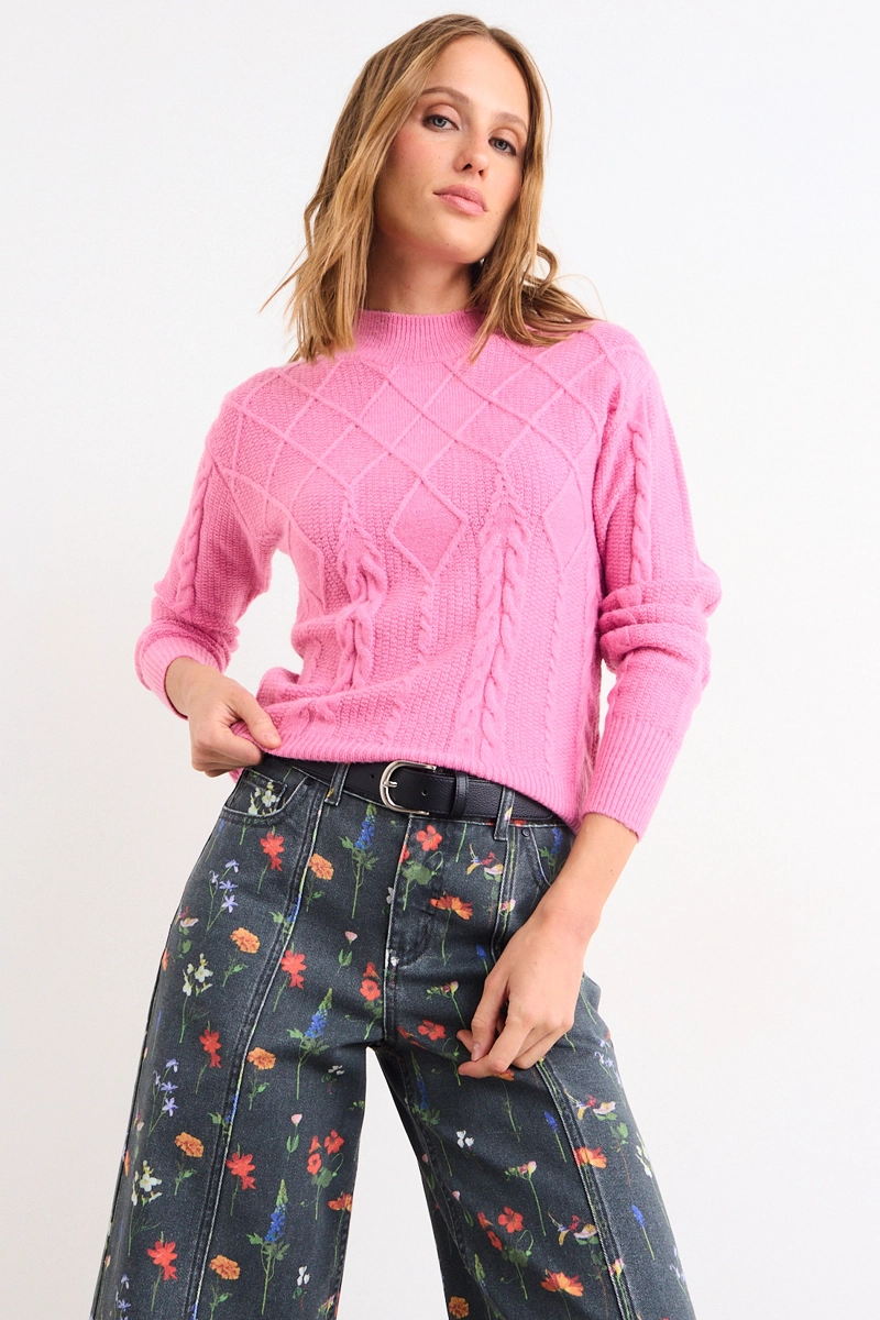 SWEATER LISO ROSA MUJER IO - 2