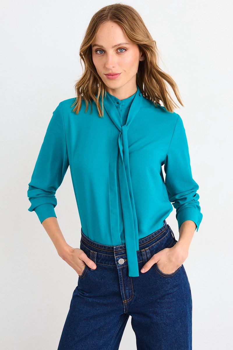BLUSA LISA CELESTE MUJER IO - 1