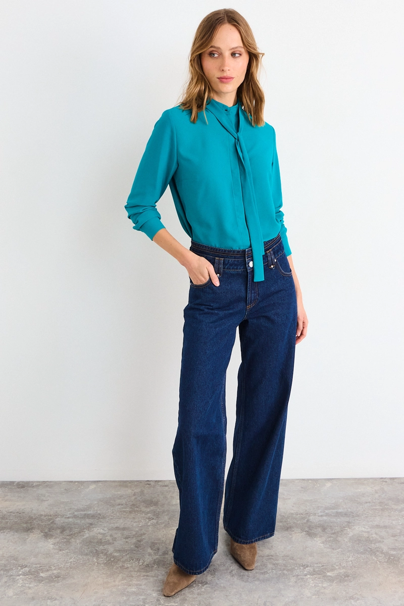 BLUSA LISA CELESTE MUJER IO - 4