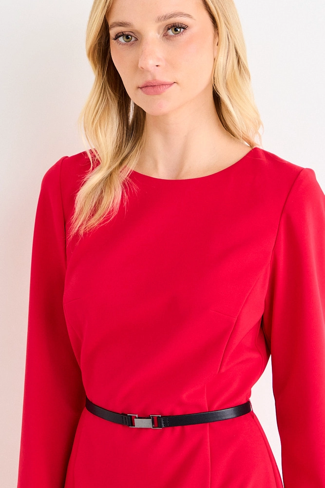 VESTIDO FORMAL BASICO ROJO MUJER ASH - 2