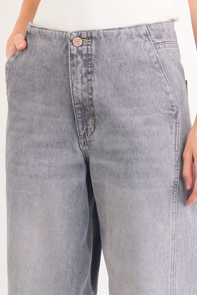 JEANS LISO GRIS MUJER IO - 2