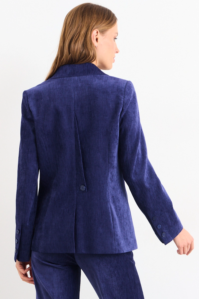 BLAZER LISO AZUL MUJER IO - 3
